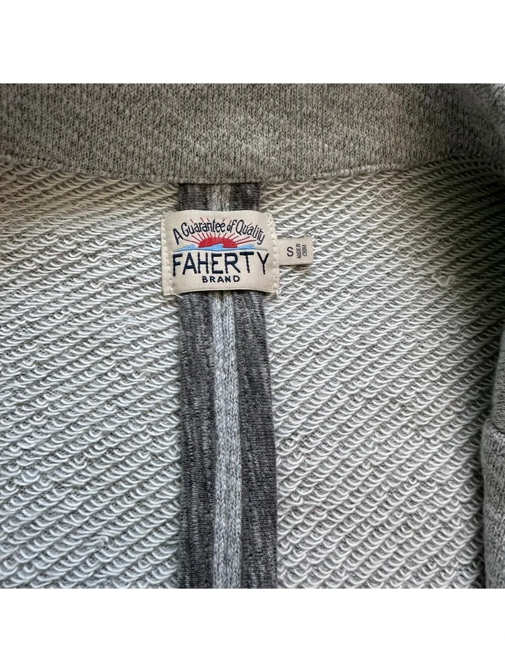 Faherty Inlet Knit Blazer - Heather Grey men’s size Small